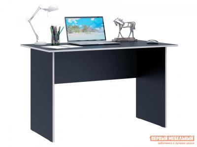 Письменный стол  Милан-5 Черный с белой кромкой МФ Мастер. Цвет: белый