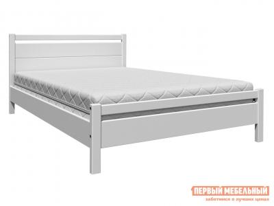 Двуспальная кровать  Браун Белый античный, 160х200 см Первый Мебельный. Цвет: белый