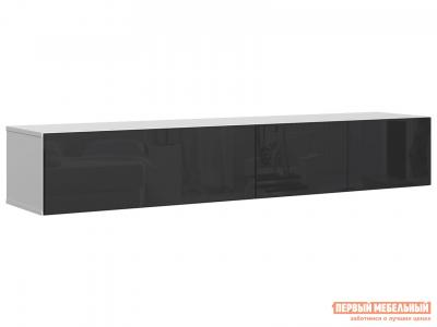 ТВ-тумба  Сомеро Белый, 1800 мм, Черный глянец НК-Мебель. Цвет: белый