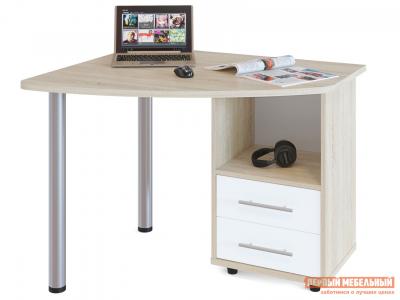Письменный стол  КСТ-120 Дуб Сонома / Белый, Правый Сокол. Цвет: белый