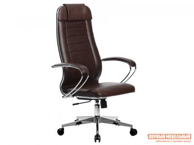Кресло руководителя  МЕТТА-29/подл.107/осн.004 Темно-коричневый, экокожа перфорированная Метта. Цвет: коричневый