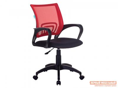 Офисное кресло  CH-695NLT TW-11 Черный, ткань / TW-35N Красный, сетка Бюрократ. Цвет: черный